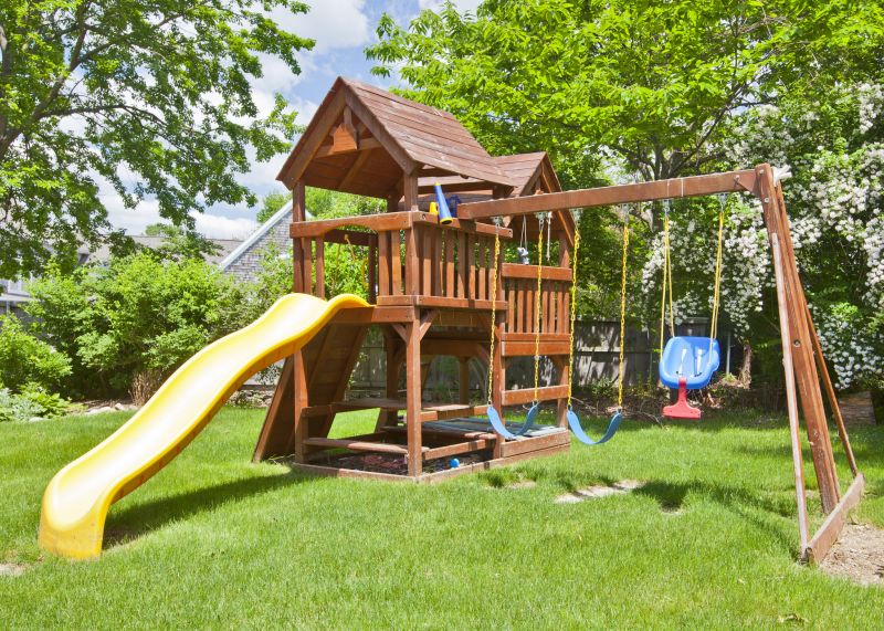 Wooden Swing Set Installation in Conroe, TX